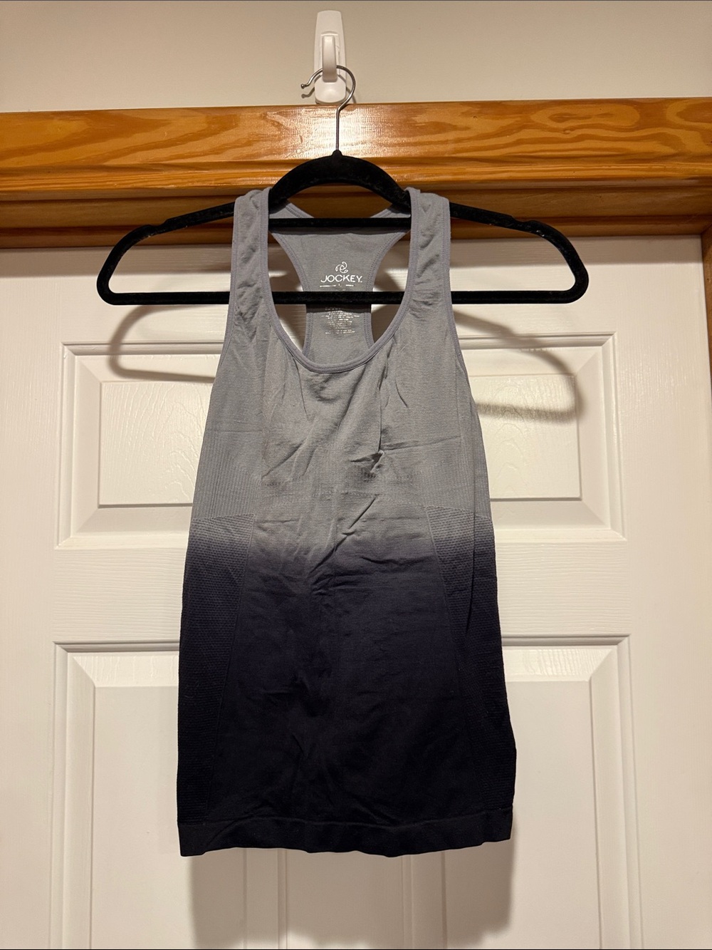 Jockey Ombre Gray to Black Racerback Sports Tank